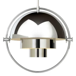 GUBI Hängeleuchte Multi-Lite, Ø 36 cm, chrom/chrom