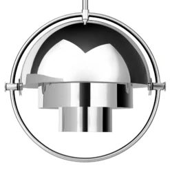 GUBI Hängeleuchte Multi-Lite, Ø 27 cm, chrom/chrom