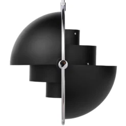 GUBI Hängeleuchte Multi-Lite, Ø 36 cm, chrom/schwarz