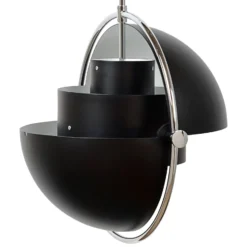 GUBI Hängeleuchte Multi-Lite, Ø 36 cm, chrom/schwarz