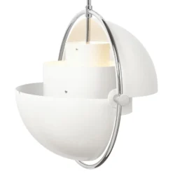 GUBI Hängeleuchte Multi-Lite, Ø 36 cm, chrom/weiß