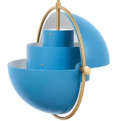 GUBI Hängeleuchte Multi-Lite, Ø 36 cm, messing/blau