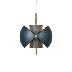 GUBI Hängeleuchte Multi-Lite, Ø 27 cm, messing/dunkelblau