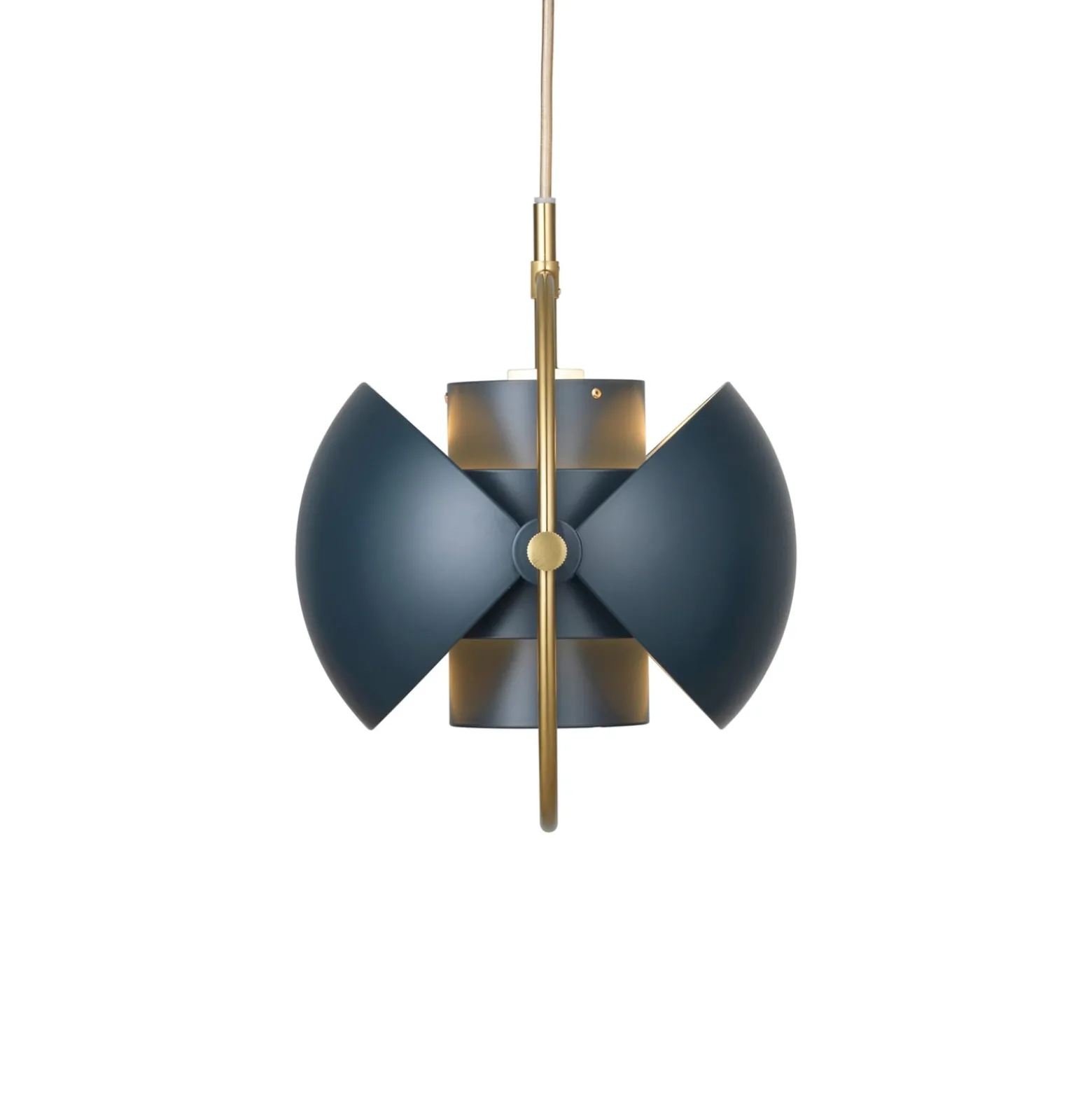 GUBI Hängeleuchte Multi-Lite, Ø 27 cm, messing/dunkelblau