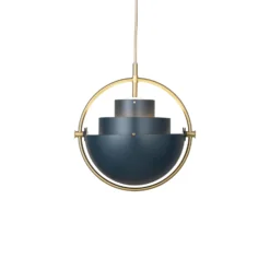 GUBI Hängeleuchte Multi-Lite, Ø 27 cm, messing/dunkelblau