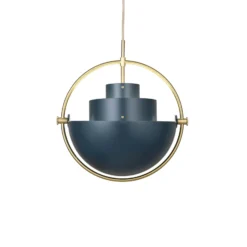 GUBI Hängeleuchte Multi-Lite, Ø 36 cm, messing/dunkelblau
