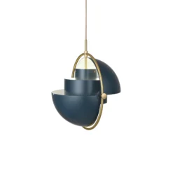 GUBI Hängeleuchte Multi-Lite, Ø 36 cm, messing/dunkelblau