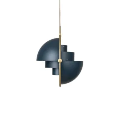 GUBI Hängeleuchte Multi-Lite, Ø 36 cm, messing/dunkelblau