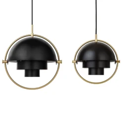 GUBI Hängeleuchte Multi-Lite, Ø 27 cm, messing/schwarz