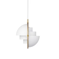 GUBI Hängeleuchte Multi-Lite, Ø 27 cm, messing/weiß