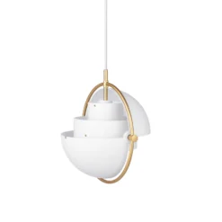 GUBI Hängeleuchte Multi-Lite, Ø 27 cm, messing/weiß