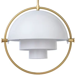 GUBI Hängeleuchte Multi-Lite, Ø 36 cm, messing/weiß