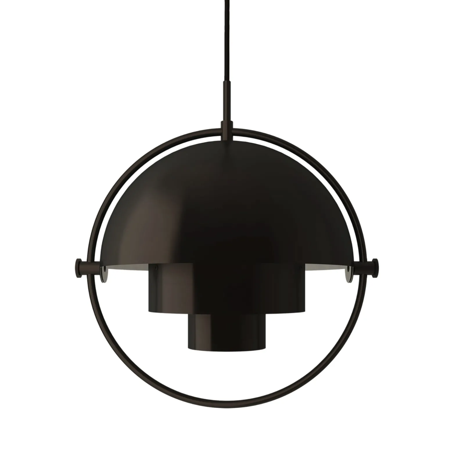 GUBI Hängeleuchte Multi-Lite, Ø 27 cm, schwarz/schwarz