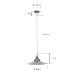 GUBI Hängeleuchte Semi, Ø 30 cm, chrom