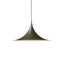 GUBI Hängeleuchte Semi, Ø 60 cm, kakaobraun glänzend
