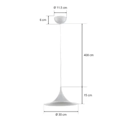 GUBI Hängeleuchte Semi, Ø 30 cm, weiß