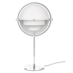 GUBI Tischleuchte Multi-Lite, Höhe 50 cm, chrom/weiß
