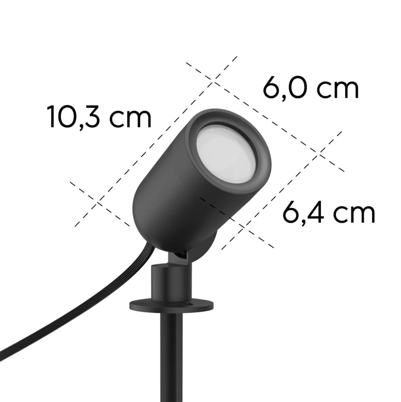 Hama Smart LED-Erdspießstrahler, schwarz WLAN, IP65 RGBW dim