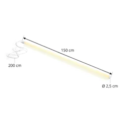HAY LED-Röhre Neon Tube, warmweiß, PVC, Länge 1,5 m, Stecker