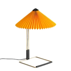 Hay LED-Tischlampe Matin, gelb/messing, Höhe 38 cm