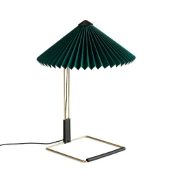 Hay LED-Tischlampe Matin, grün/messing, Höhe 38 cm