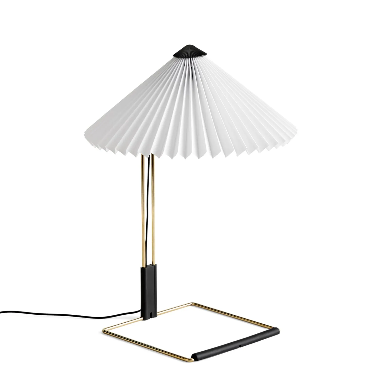 Hay LED-Tischlampe Matin, weiß/messing, Höhe 38 cm