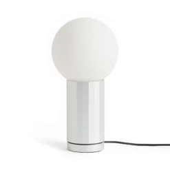 HAY LED-Tischleuchte TURN ON, aluminium, Höhe 20 cm, dimmbar