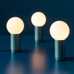 HAY LED-Tischleuchte TURN ON, blau, Höhe 20 cm, dimmbar