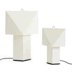 HAY Tischleuchte Aplat, Höhe 66 cm, weiß, Seidenpapier, E27