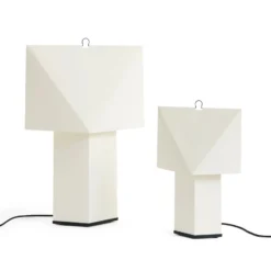 HAY Tischleuchte Aplat, Höhe 44 cm, weiß, Seidenpapier, E14