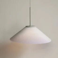 HÜBSCH Hängeleuchte Solid, weiß, sand, Glas, Eisen, E27