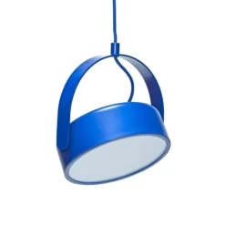 HÜBSCH LED-Hängeleuchte Stage, blau, Eisen, 3.000 K