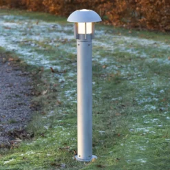 Heimdal-Aluminium-Wegeleuchte, silbergrau