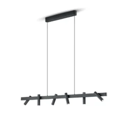 Helestra Coni LED-Hängeleuchte 6 Spots schwarz