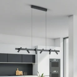 Helestra Coni LED-Hängeleuchte 6 Spots schwarz