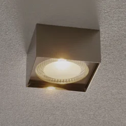 Helestra Kari LED-Deckenleuchte, eckig, nickel