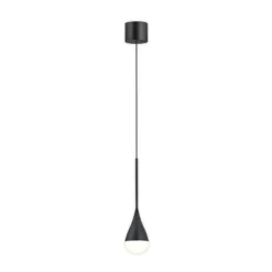 Helestra LED-Pendelleuchte DUC, schwarz, IP44, Ø 7 cm