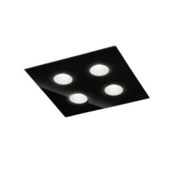 Helestra Nomi LED-Deckenlampe 38x38cm dim schwarz