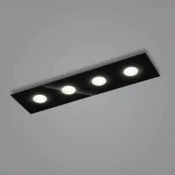 Helestra Nomi LED-Deckenlampe 75x21cm dim schwarz