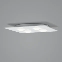 Helestra Nomi LED-Deckenleuchte 38x38cm dim weiß