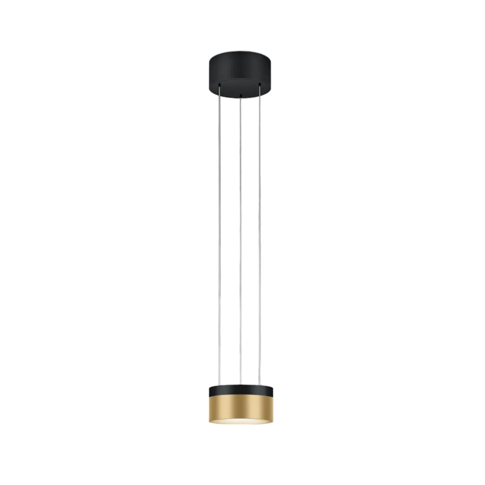 Helestra Oda LED-Hängeleuchte schwarz/gold