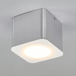 Helestra Oso LED-Deckenspot, eckig, alu matt