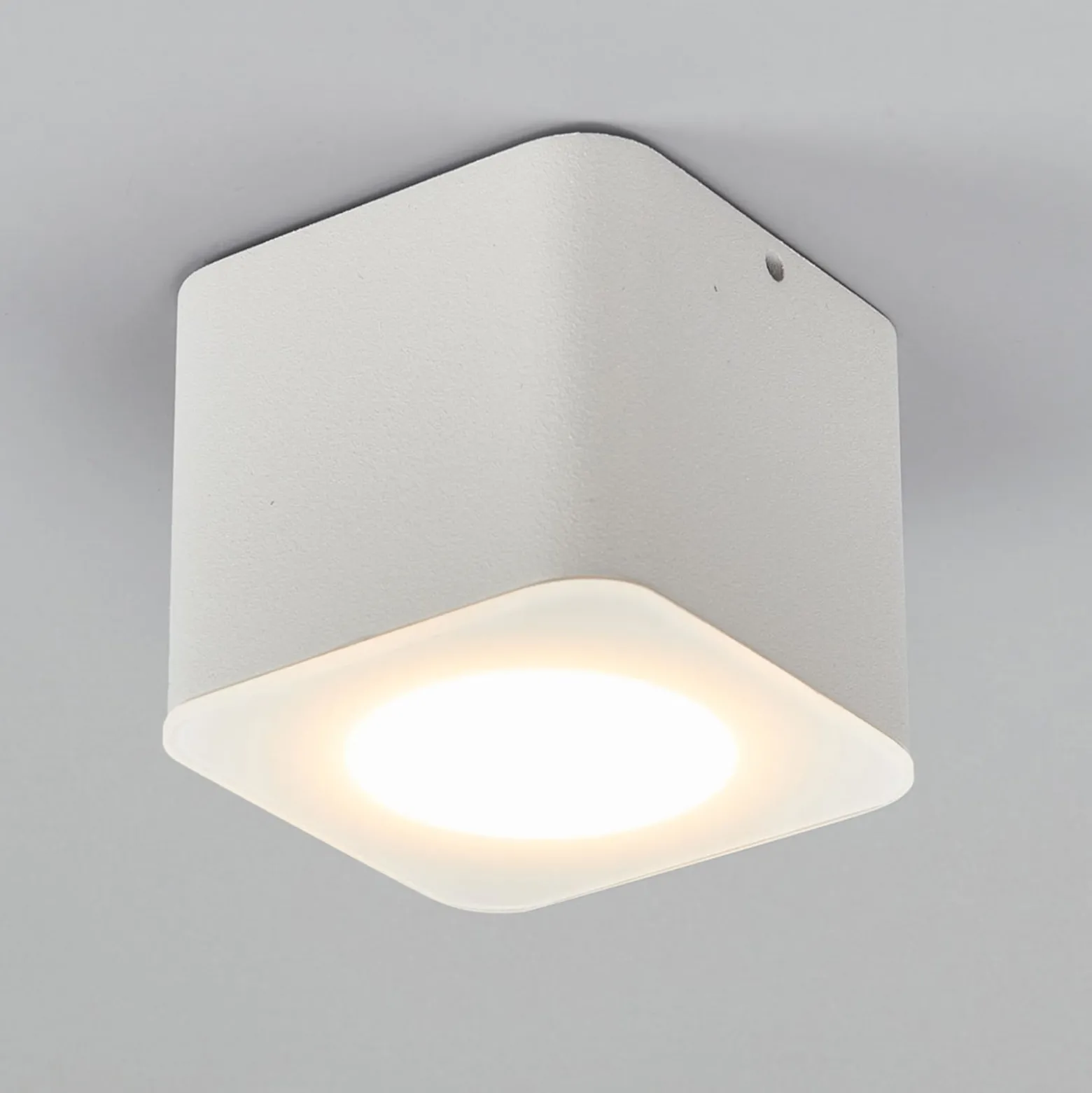 Helestra Oso LED-Deckenspot, eckig, weiß matt
