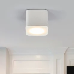 Helestra Oso LED-Deckenspot, eckig, weiß matt