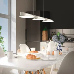 Helestra Pole LED-Hängeleuchte dreiflammig nickel