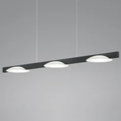 Helestra Pole LED-Hängeleuchte dreiflammig schwarz