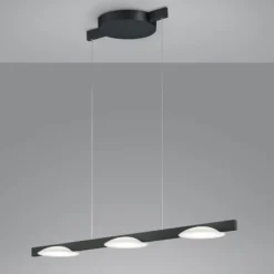 Helestra Pole LED-Hängeleuchte dreiflammig schwarz