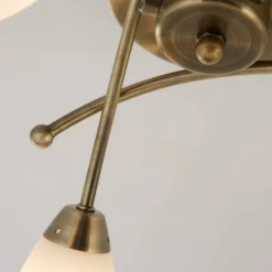 Herrliche Deckenleuchte Opera 3-flammig altmessing