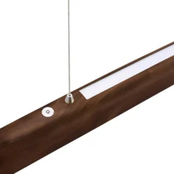 HerzBlut Arco LED-Hängelampe nussbaum geölt 130cm