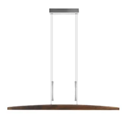 HerzBlut Arco LED-Hängelampe nussbaum geölt 130cm
